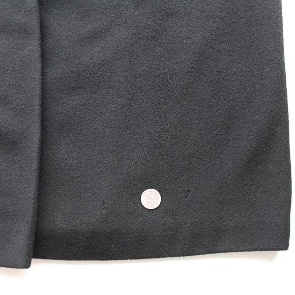 Vintage Black Cashmere Coat w/ Mink Collar Peter Pan Mod Swing Style Medium - Picture 14 of 16